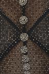 rhinestone crossover midi dress