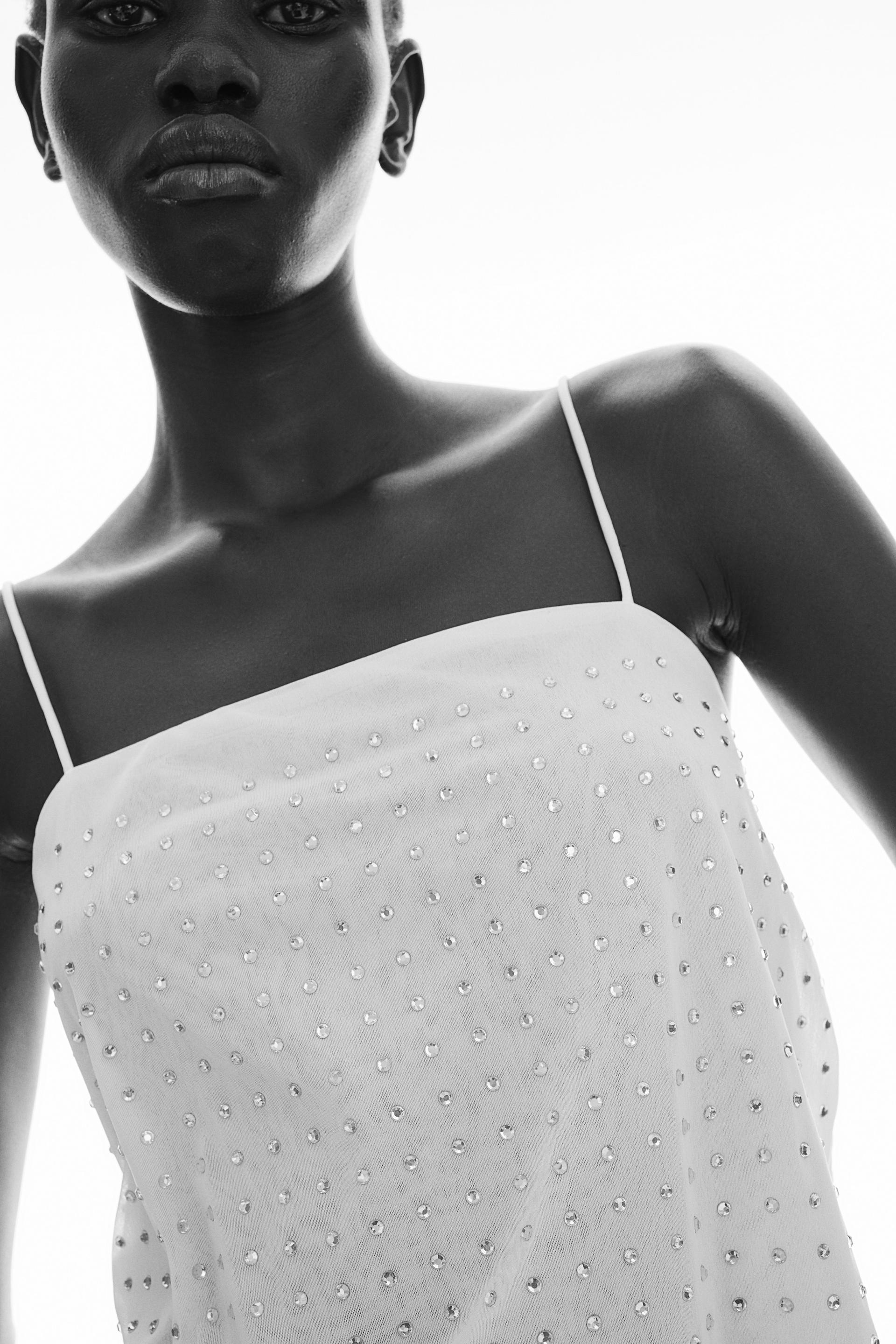 rhinestone-embellished camisole top