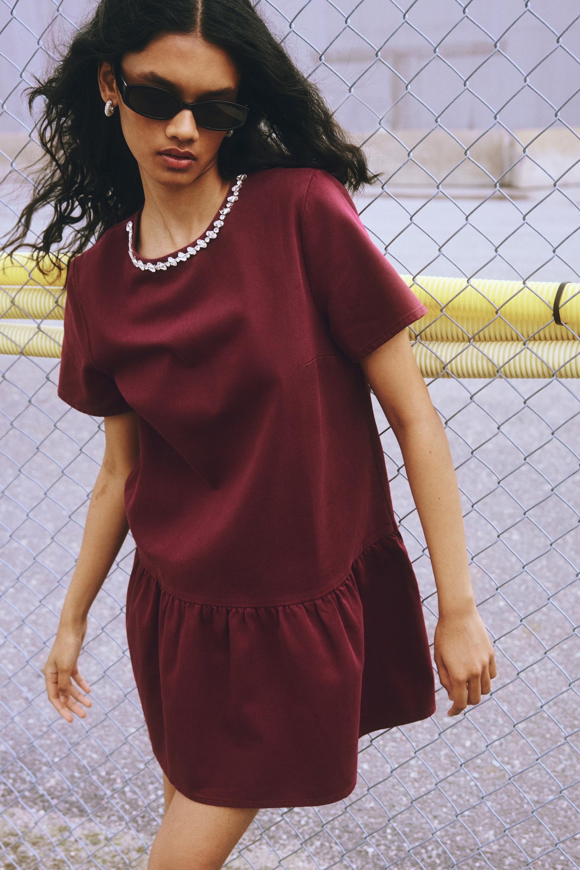 rhinestone-embellished dress