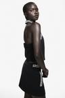 rhinestone-embellished halterneck top