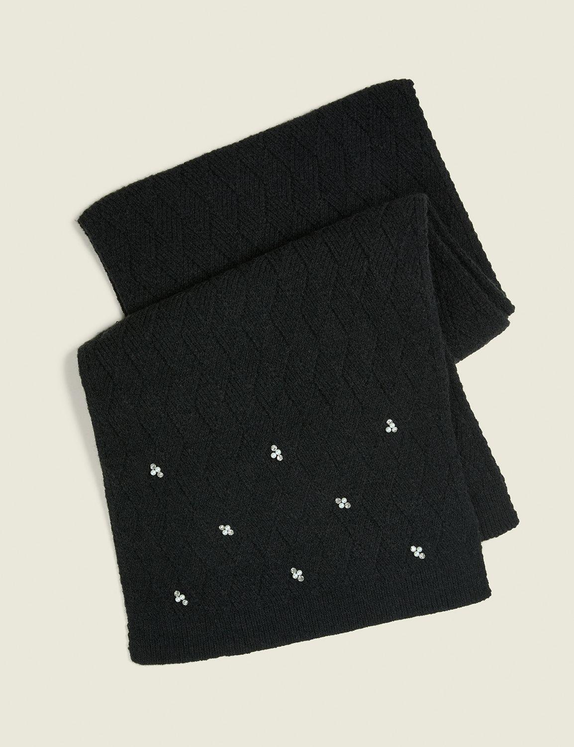 rhinestone knit scarf
