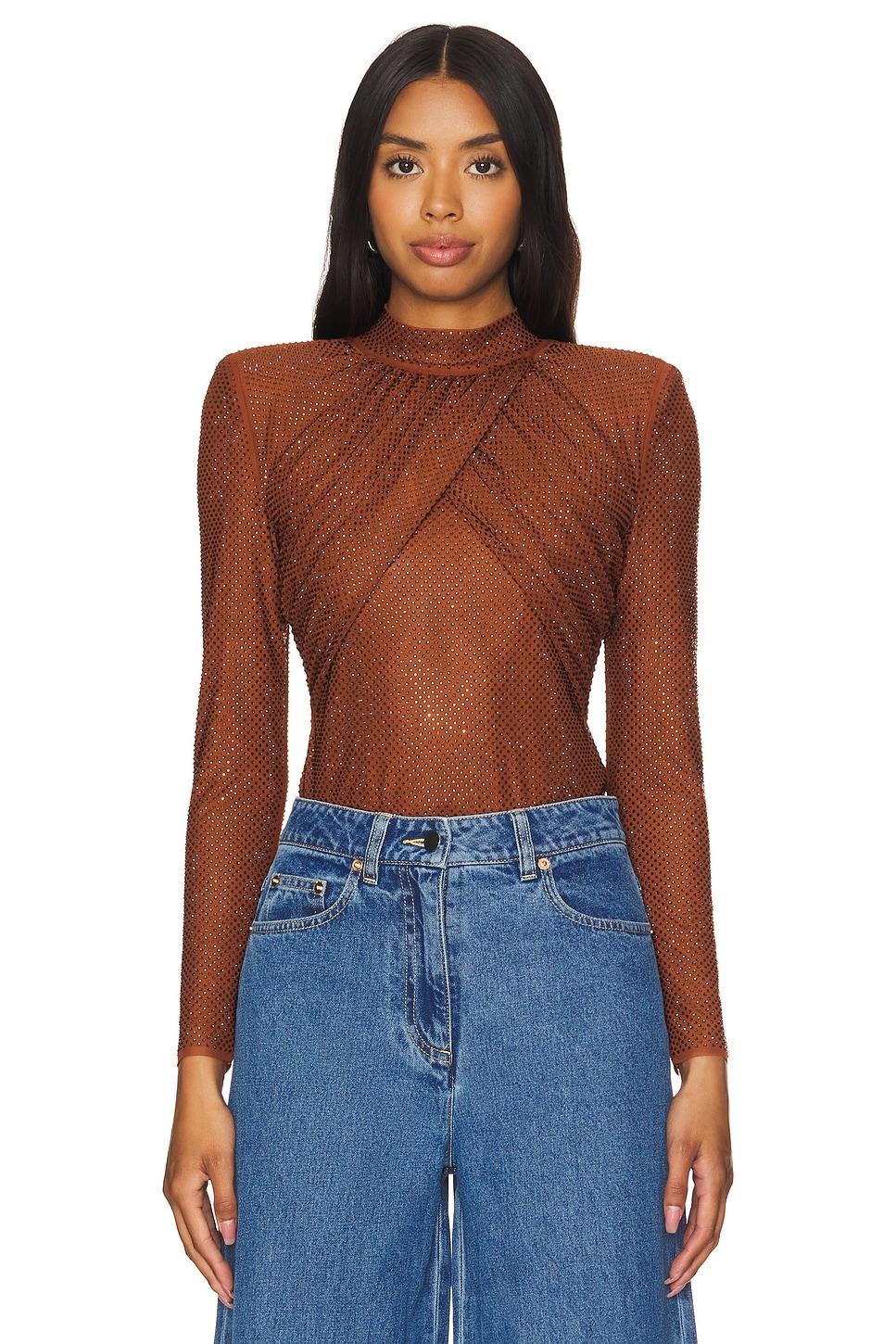 rhinestone mesh top