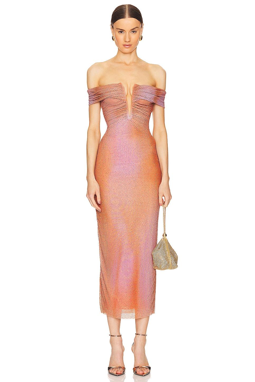 rhinestone midi dress