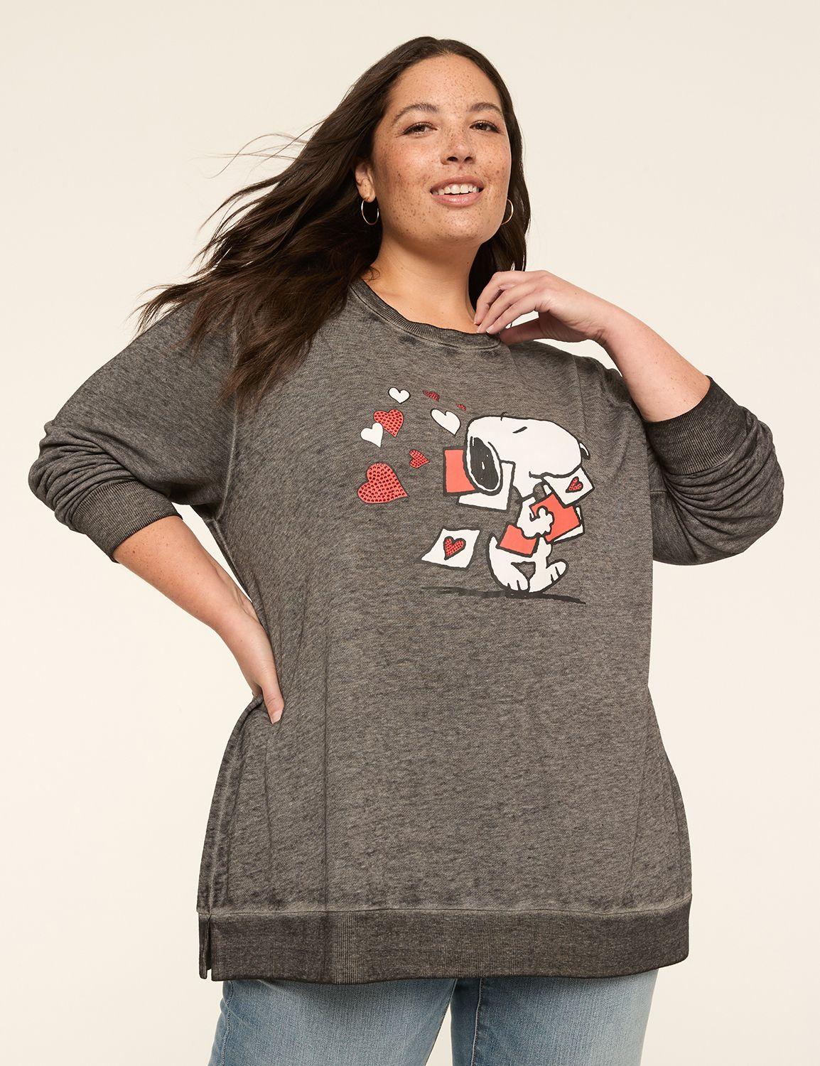 rhinestone snoopy graphic sweatshirt