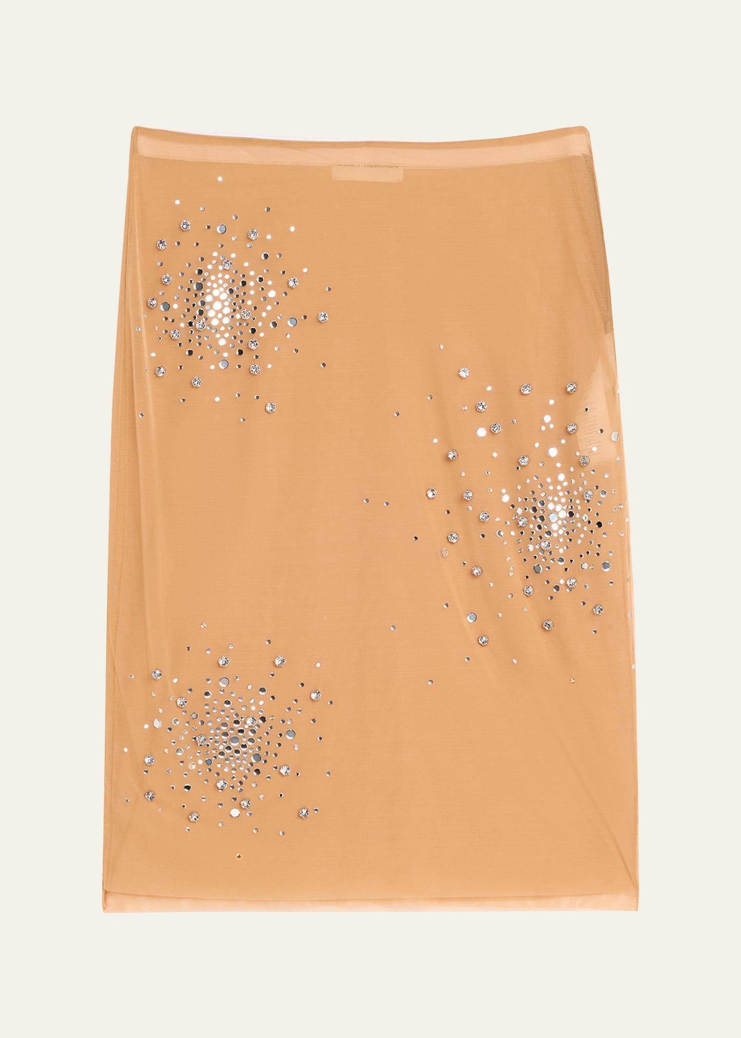 rhinestone splash tulle skirt