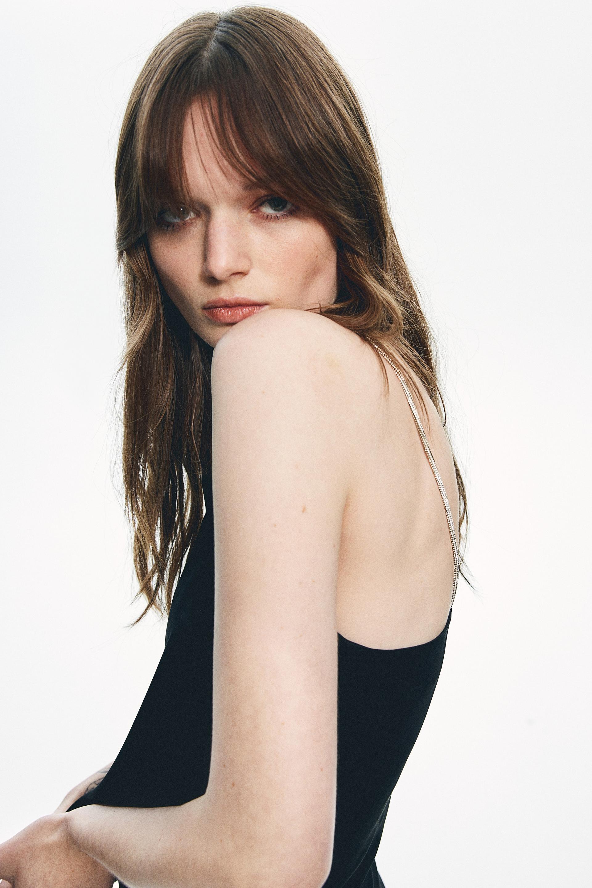 rhinestone-strap top