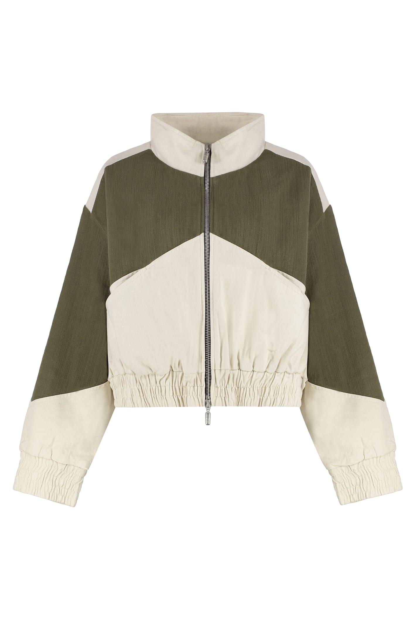 rhude cotton full-zip sweatshirt