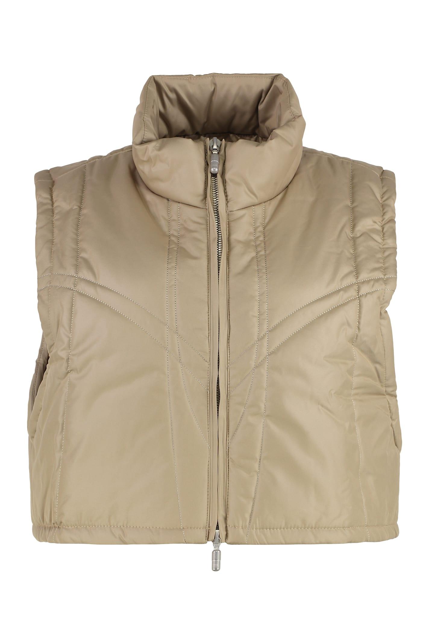 rhude full zip down vest