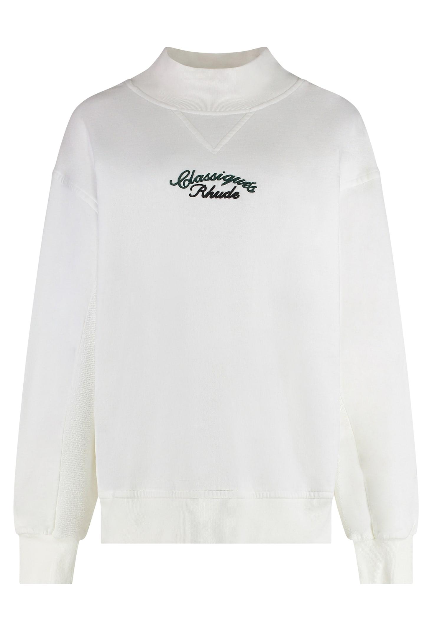 rhude logo detail cotton sweatshirt