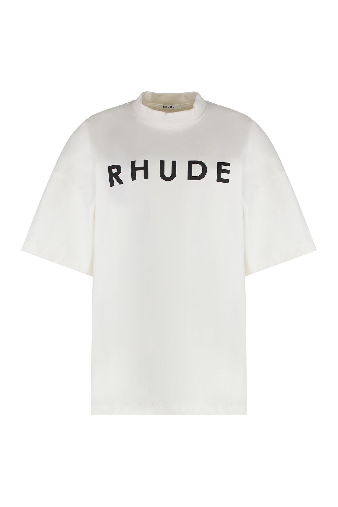 rhude logo print oversize t-shirt