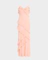 rialto asymmetric ruffle maxi dress