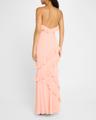 rialto asymmetric ruffle maxi dress