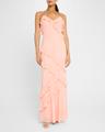rialto asymmetric ruffle maxi dress