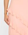 rialto asymmetric ruffle maxi dress
