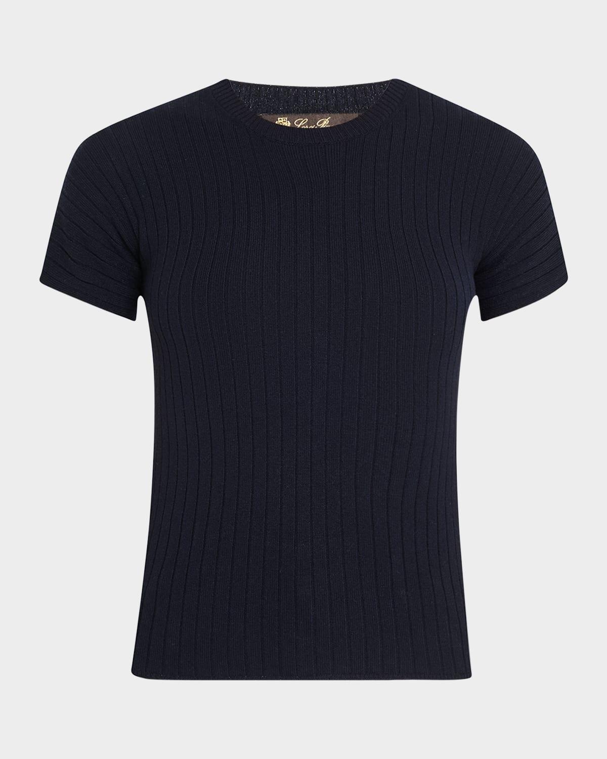 rib cashmere baby t-shirt