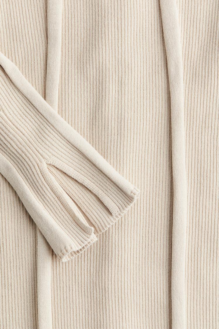 rib-knit bodycon dress with low-cut back
