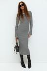rib-knit bodycon dress