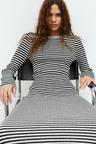 rib-knit bodycon dress