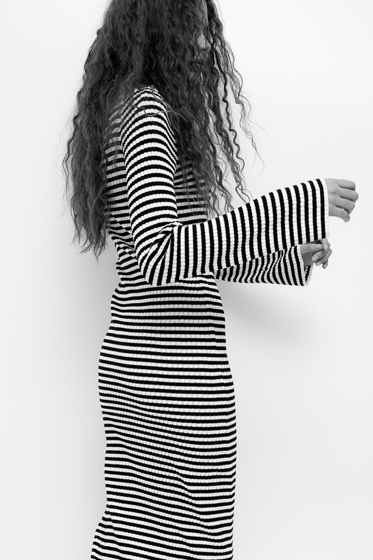 rib-knit bodycon dress