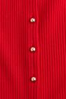 rib-knit button-front dress