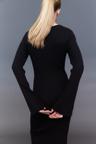 rib-knit button-front dress