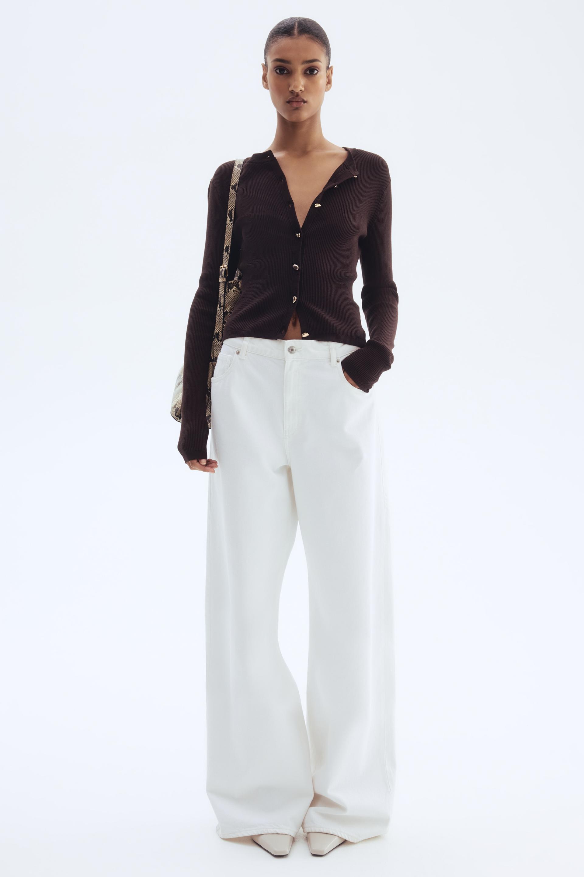 rib-knit cardigan