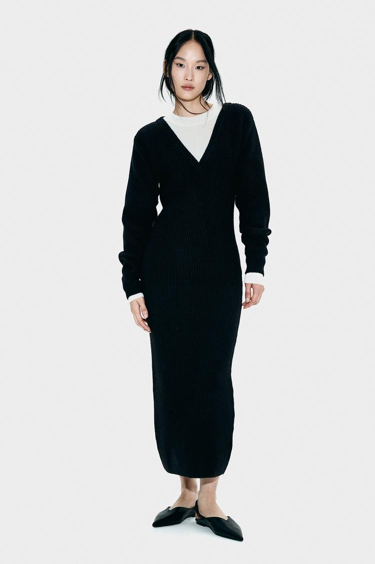 rib-knit dress