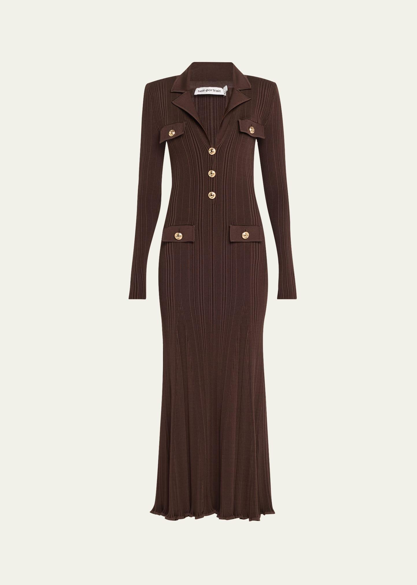 rib-knit midi dress