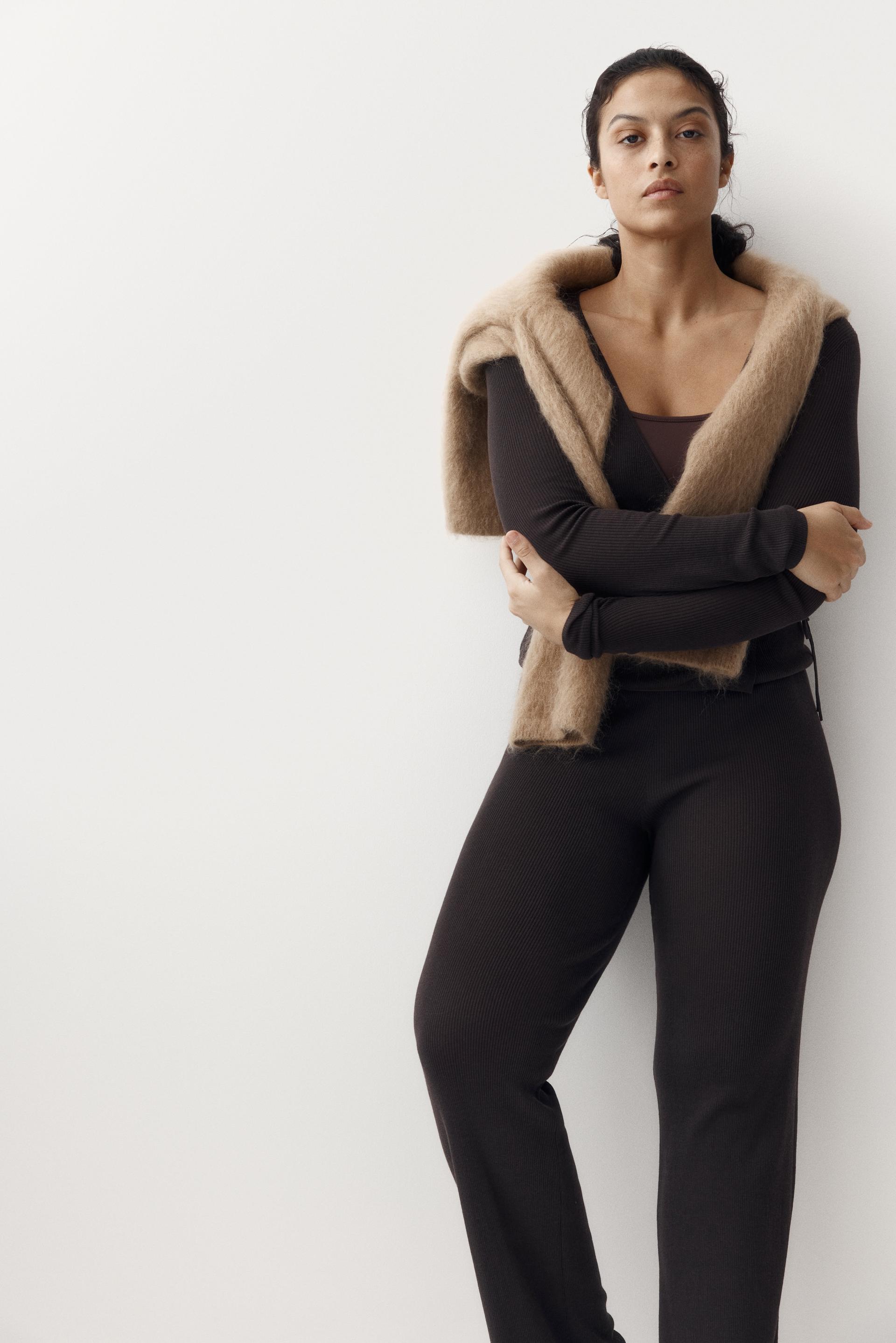 rib-knit pants