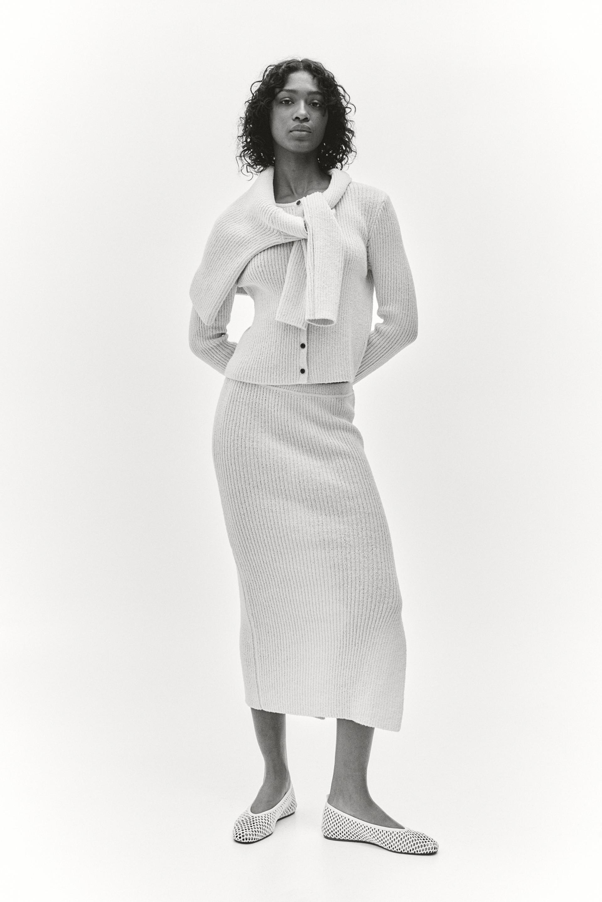 rib-knit skirt