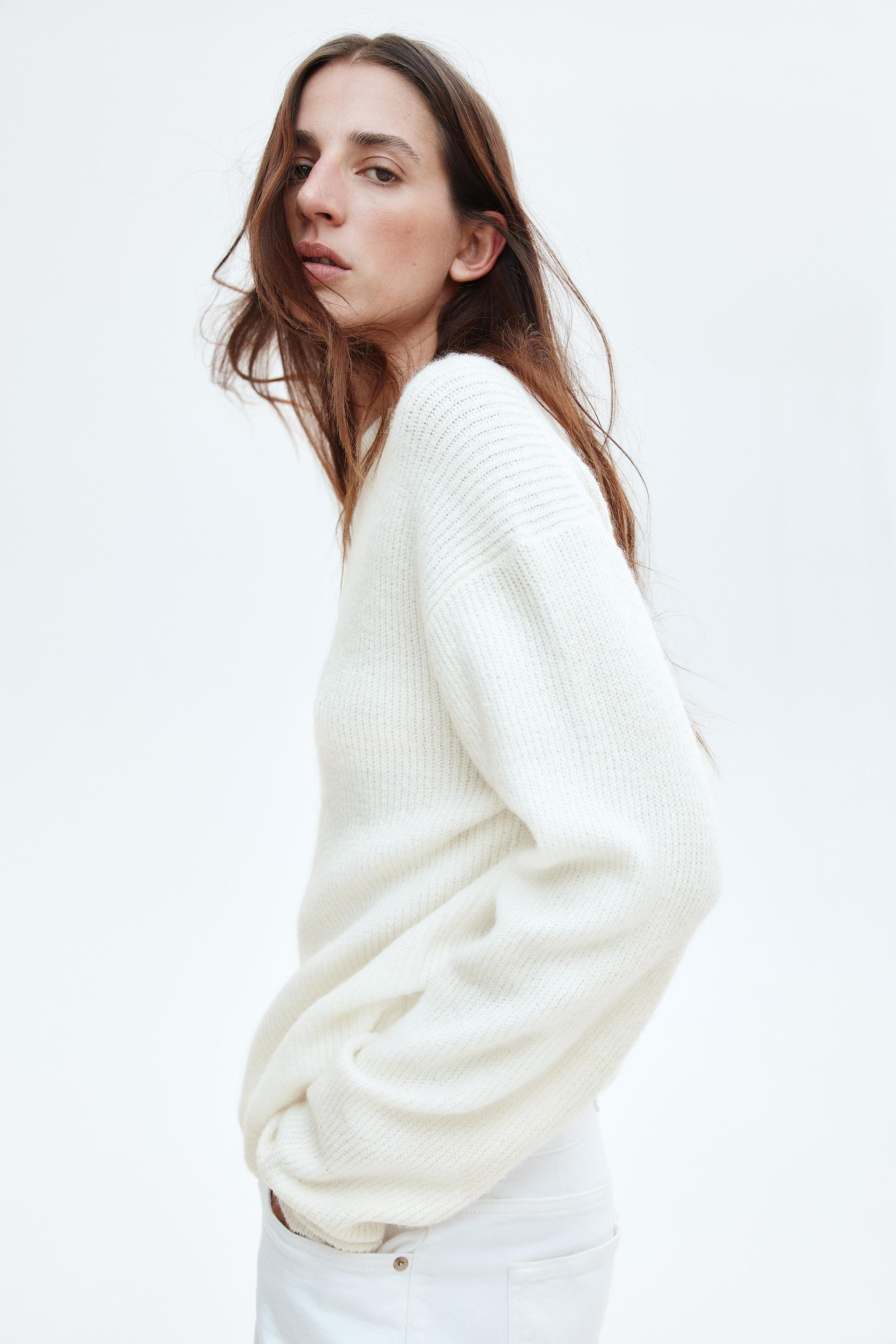 rib-knit sweater