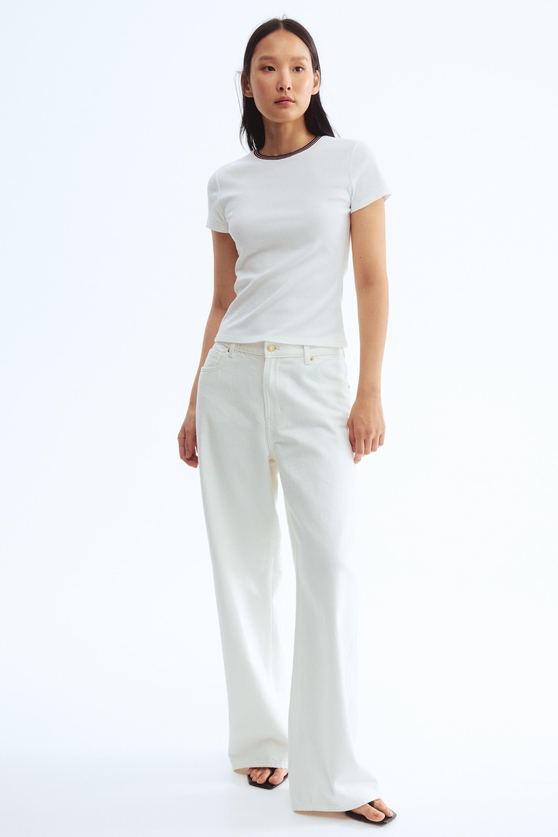 rib-knit t-shirt