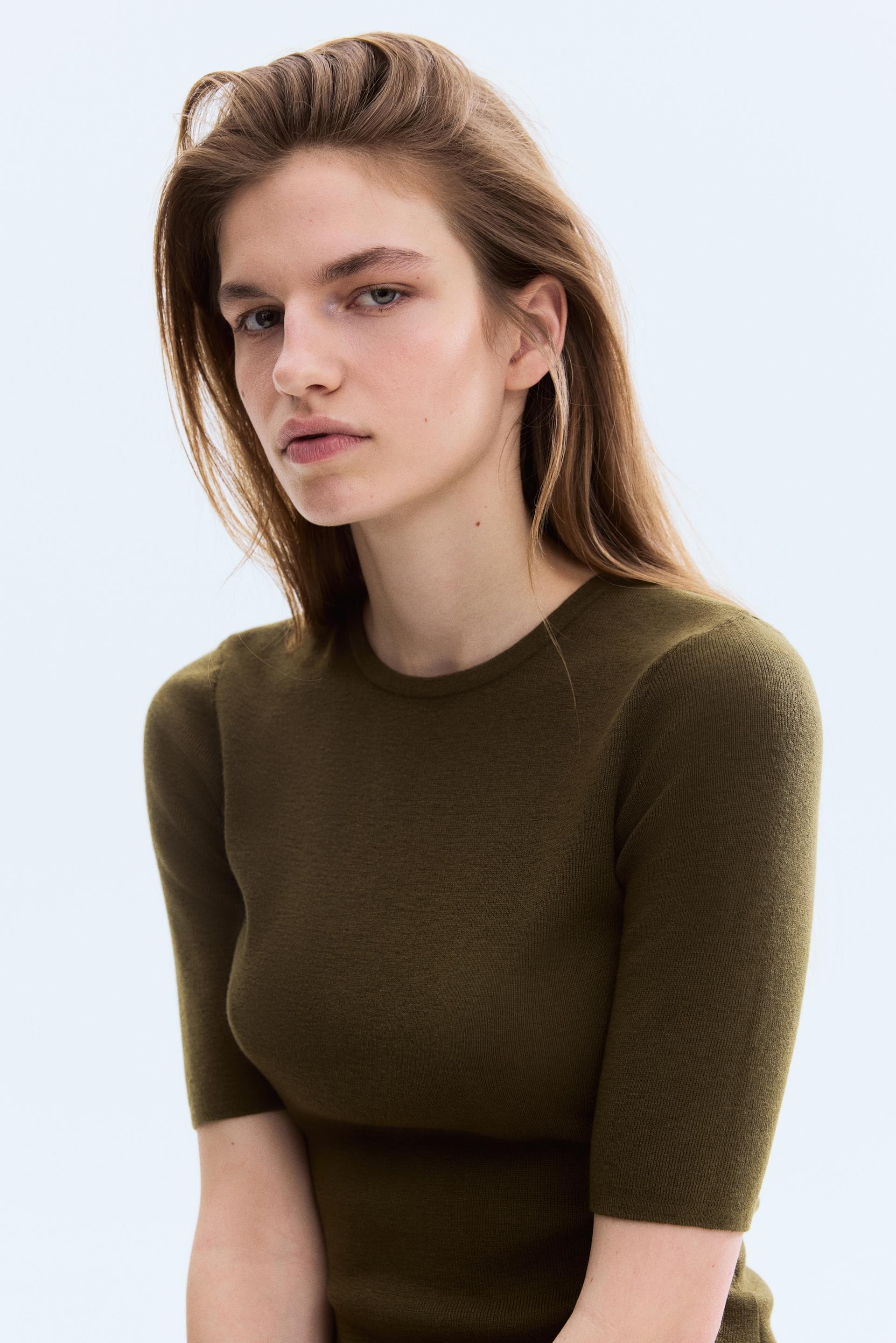 rib-knit t-shirt