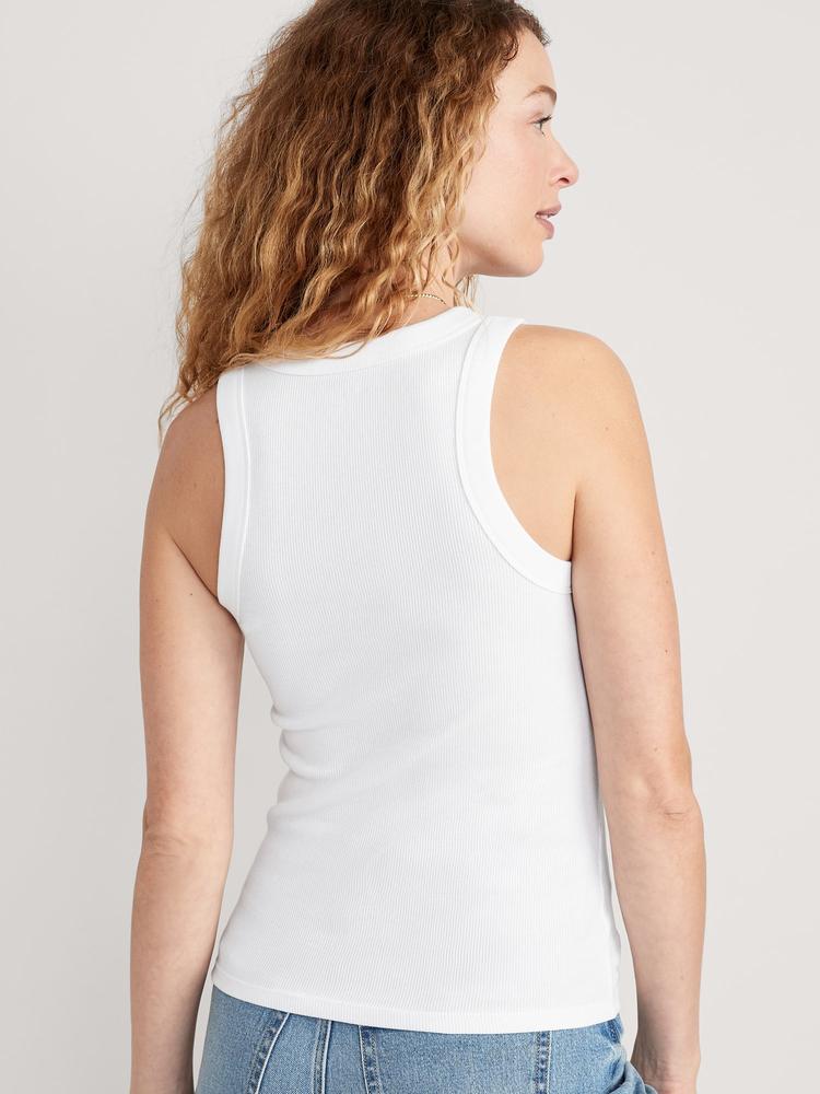rib-knit tank top