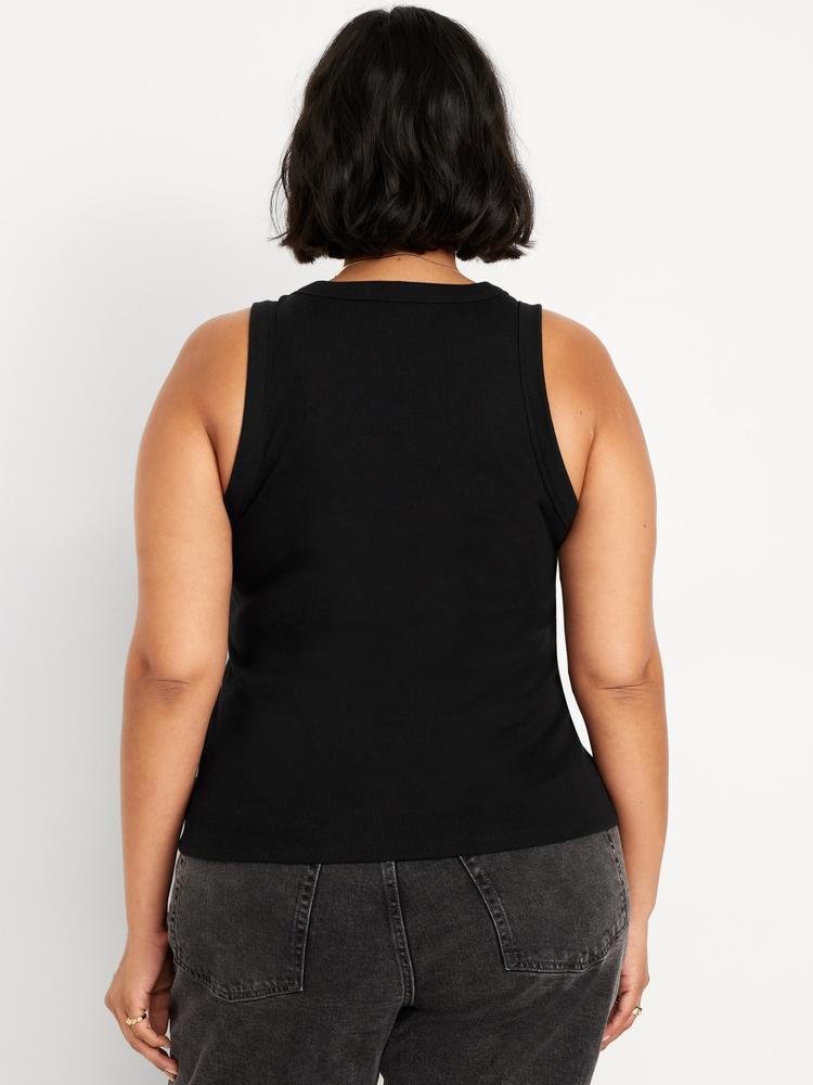 rib-knit tank top