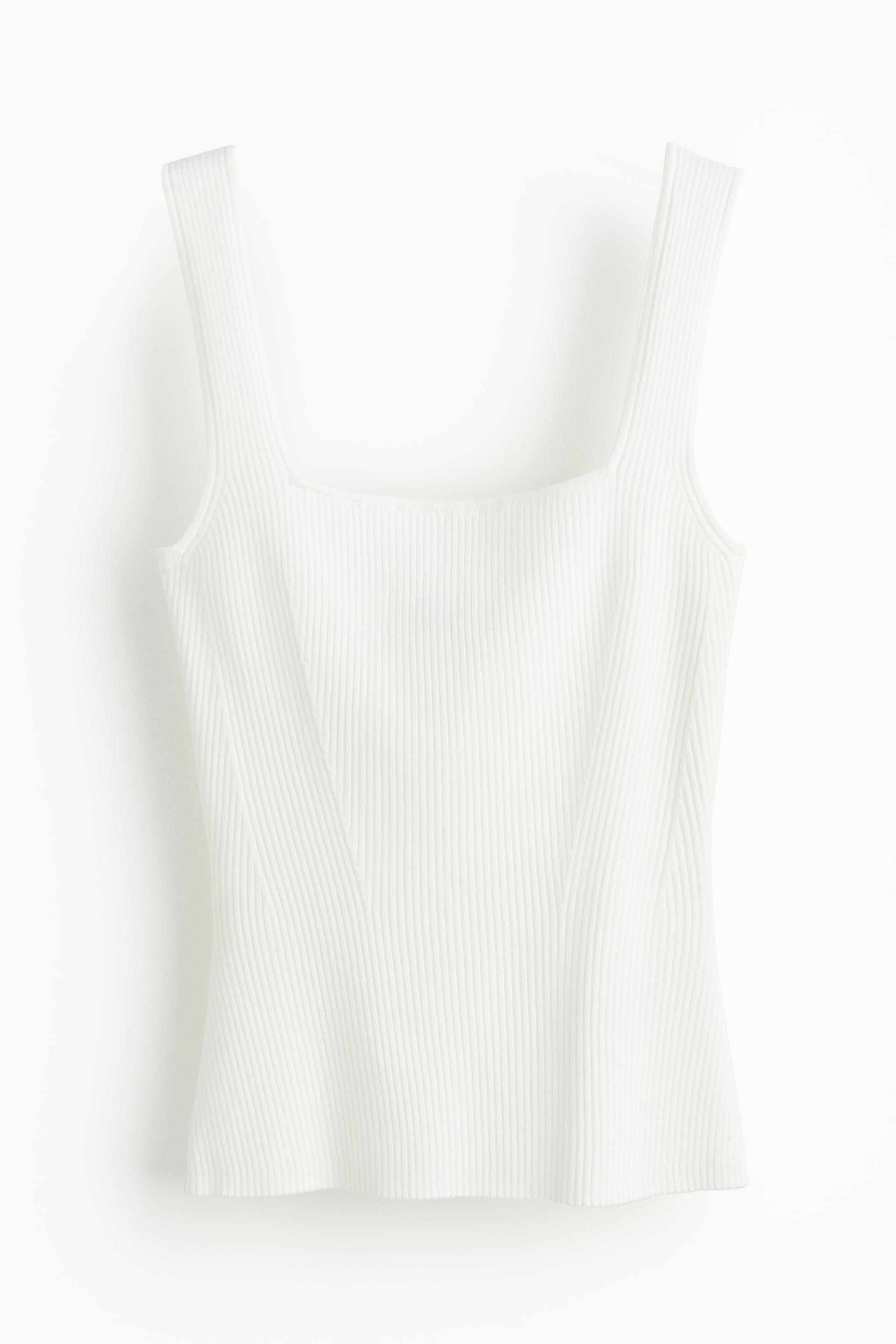 rib-knit tank top