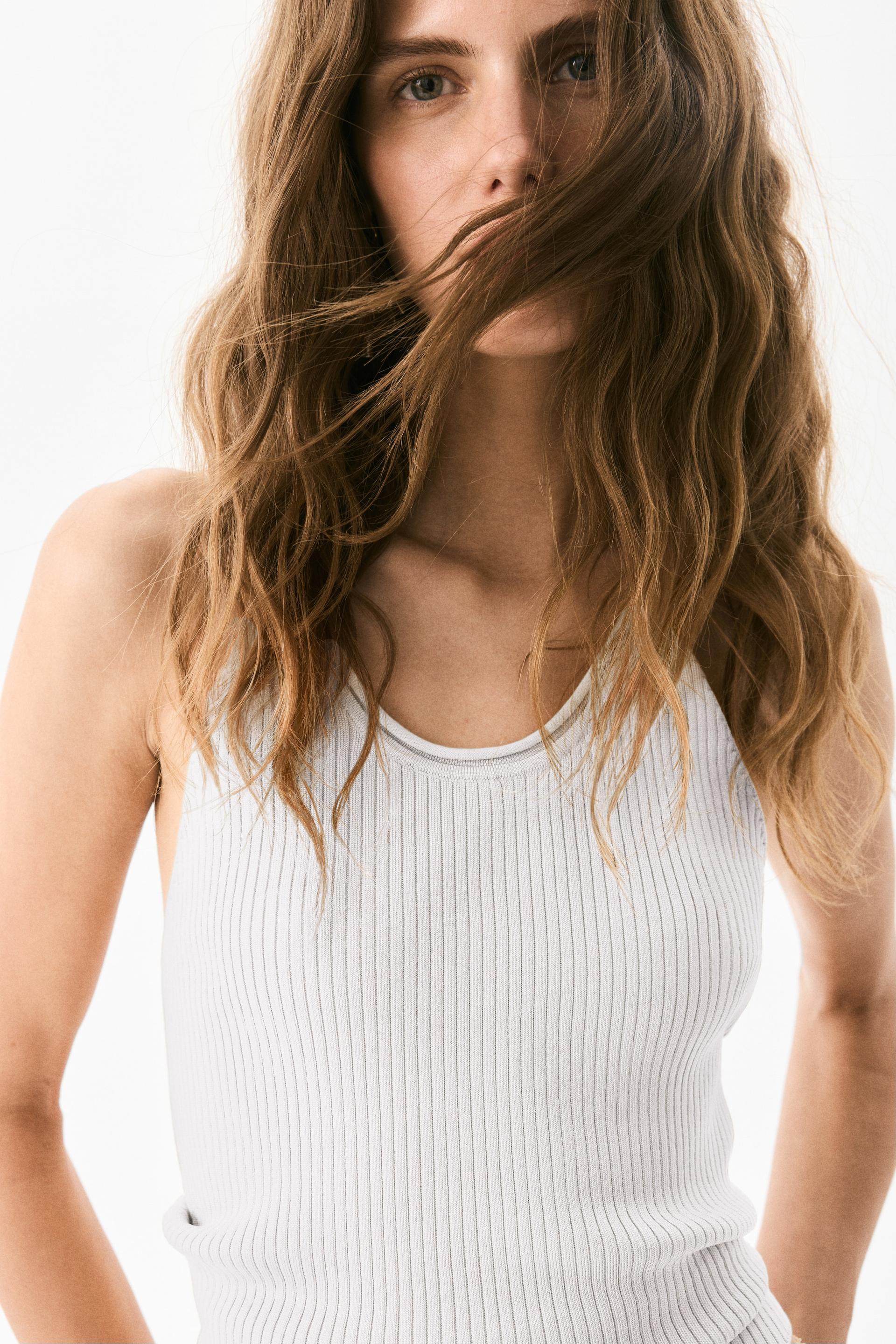 rib-knit tank top