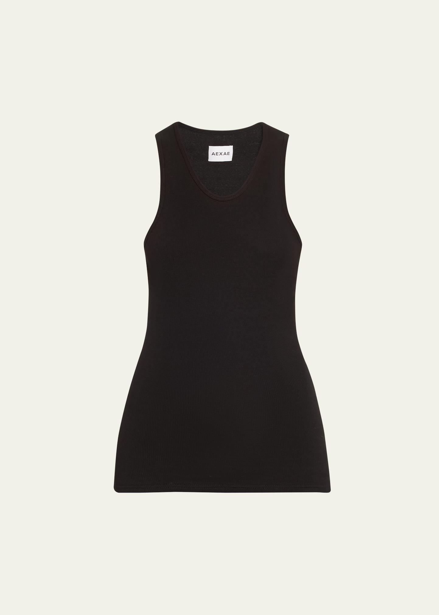 rib-knit tank top