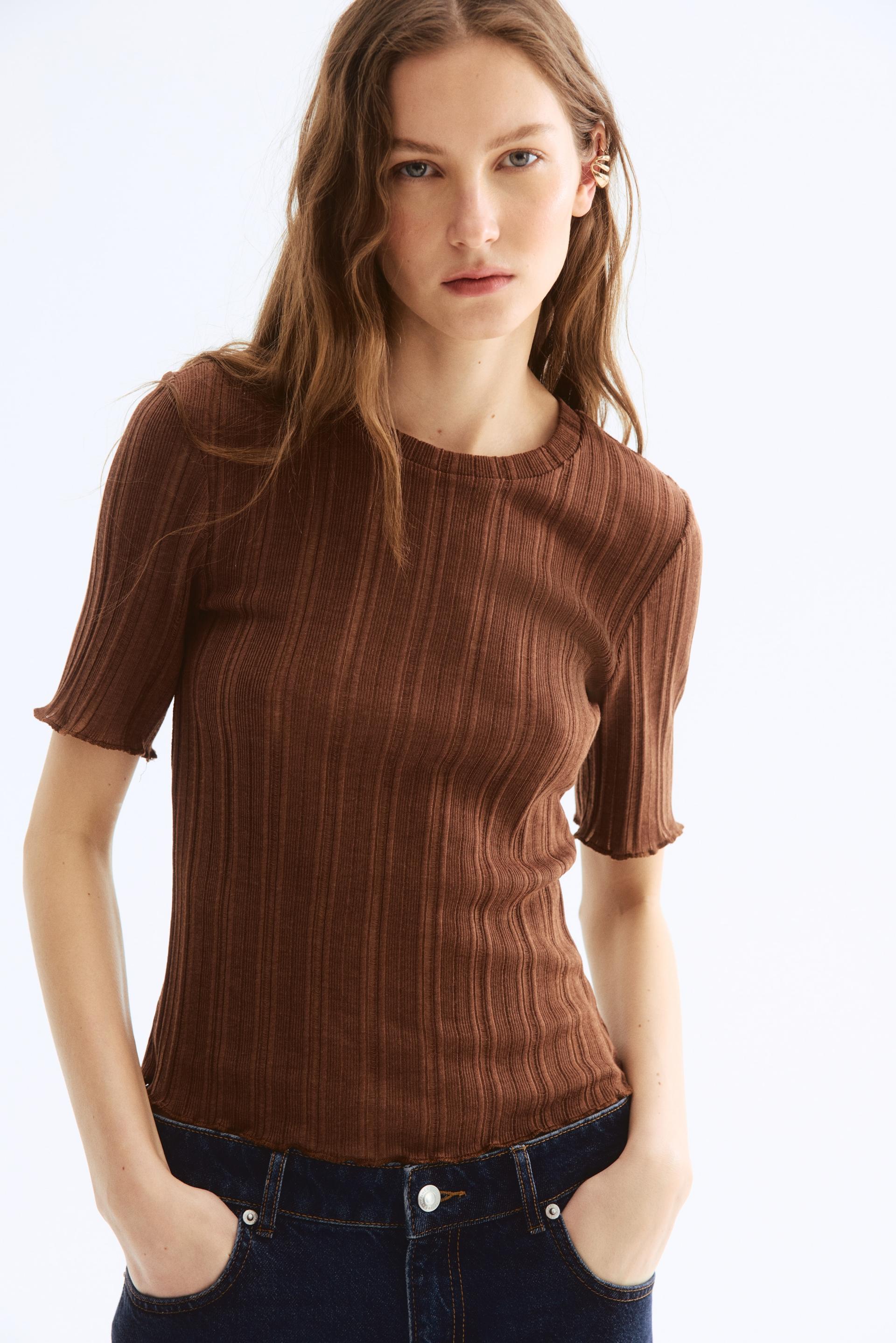 rib-knit top
