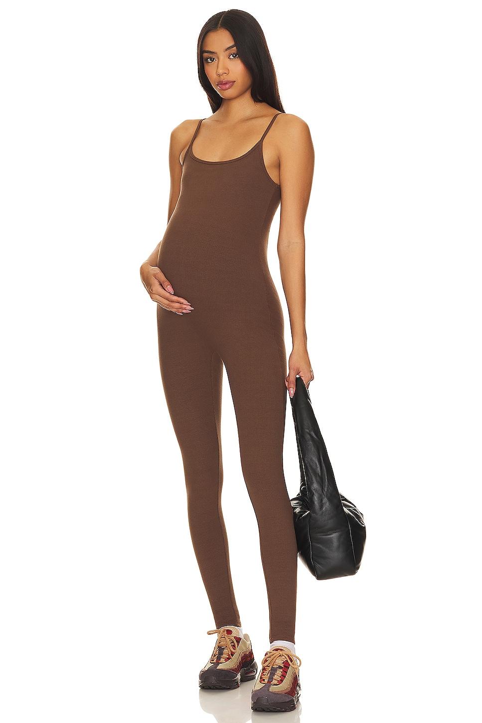 rib maternity unitard