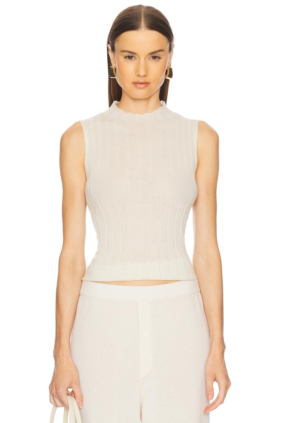rib mockneck shell