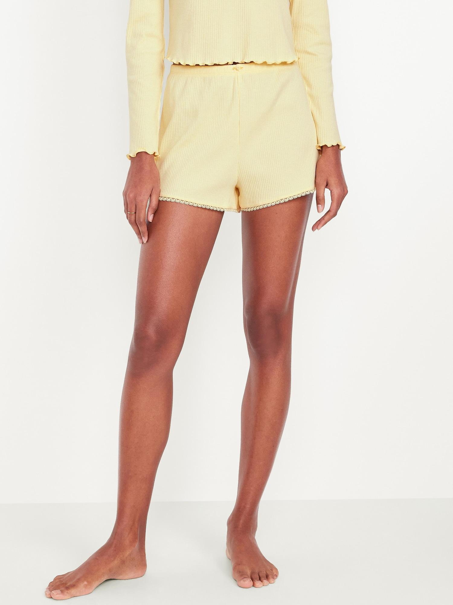 rib pajama shorts