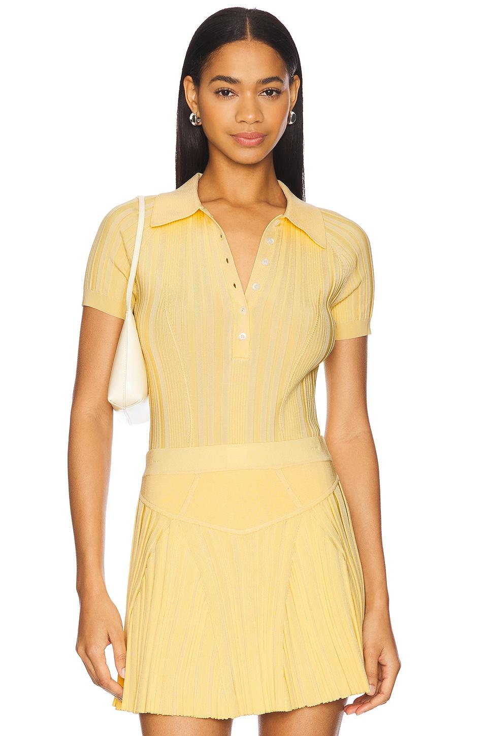 rib polo bodysuit