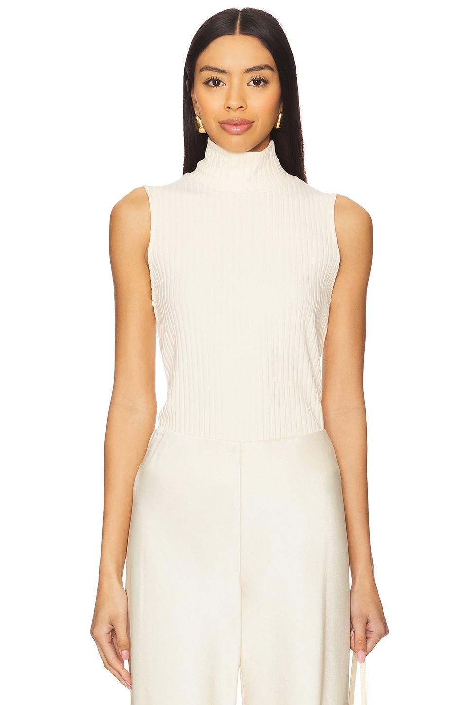 rib sleeveless turtleneck