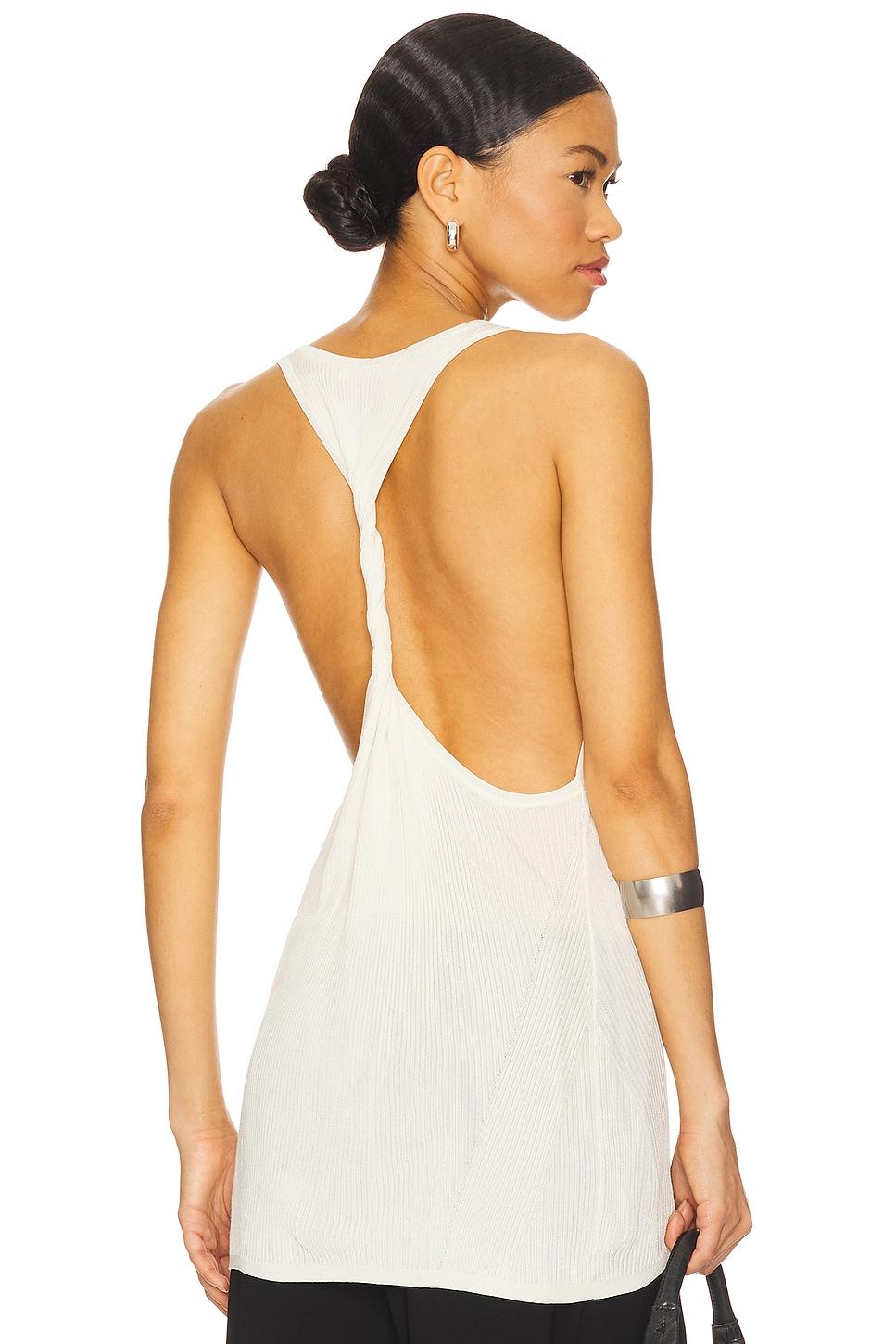rib twist tank top
