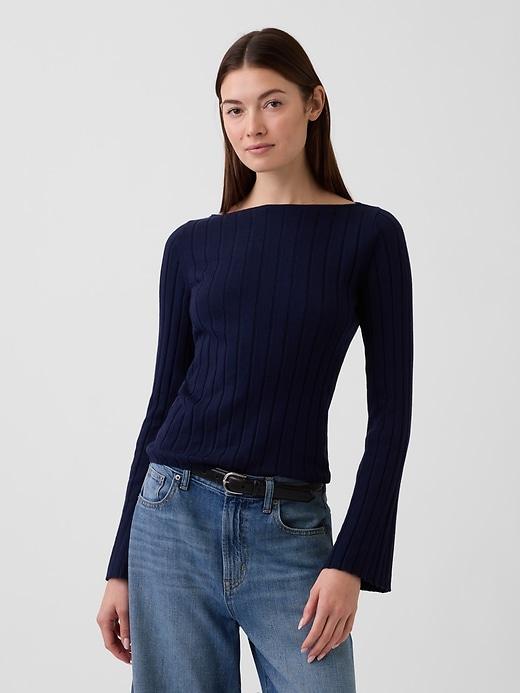 ribbed boatneck t-shirt