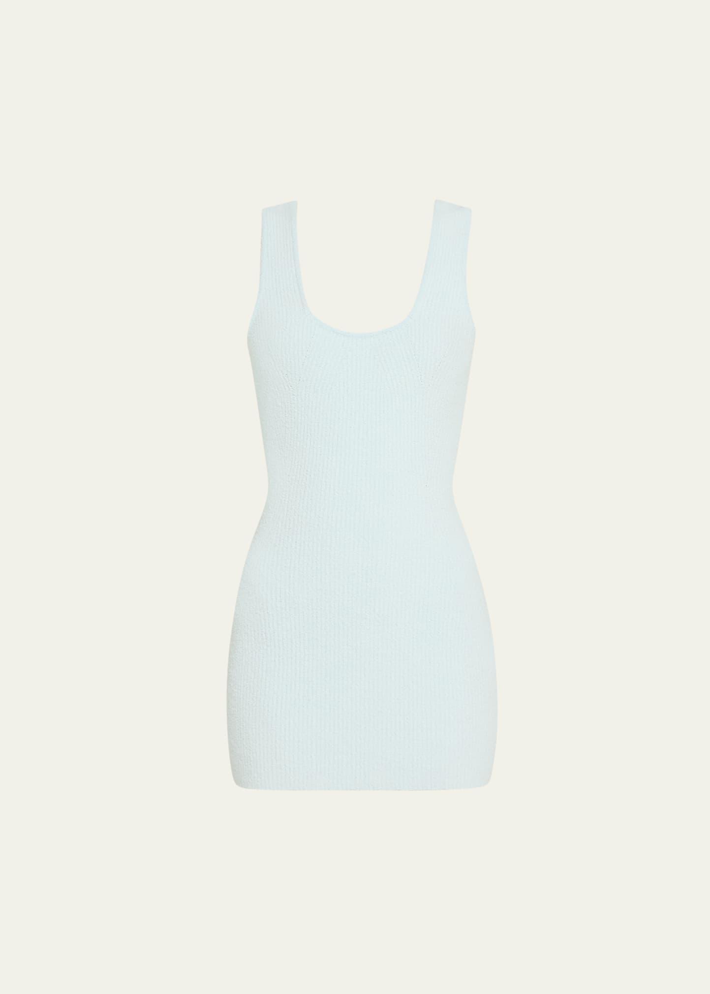 ribbed body-con knit mini dress