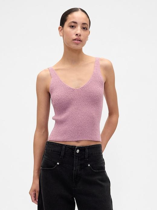 ribbed boucle sweater tank top