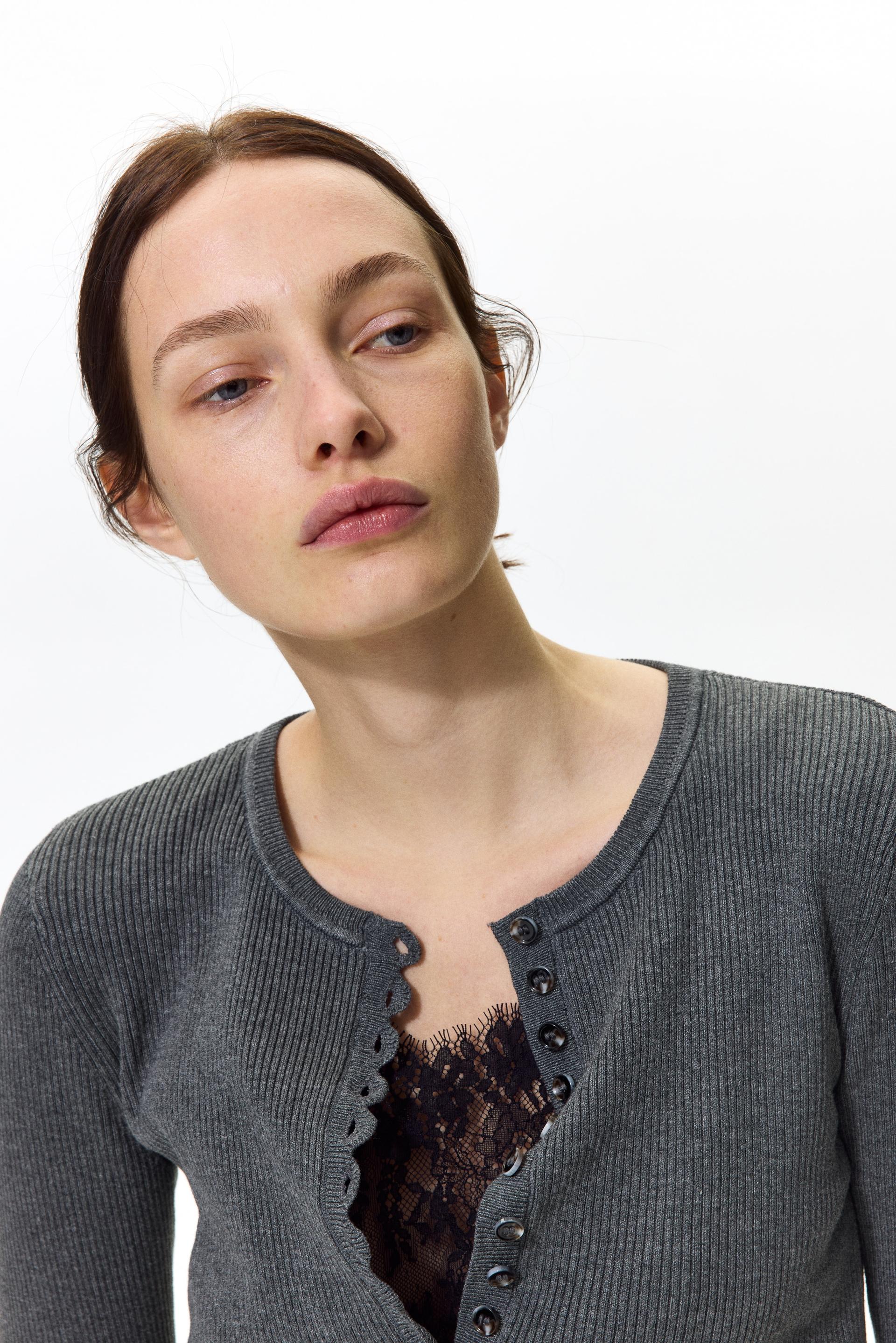 ribbed cardigan