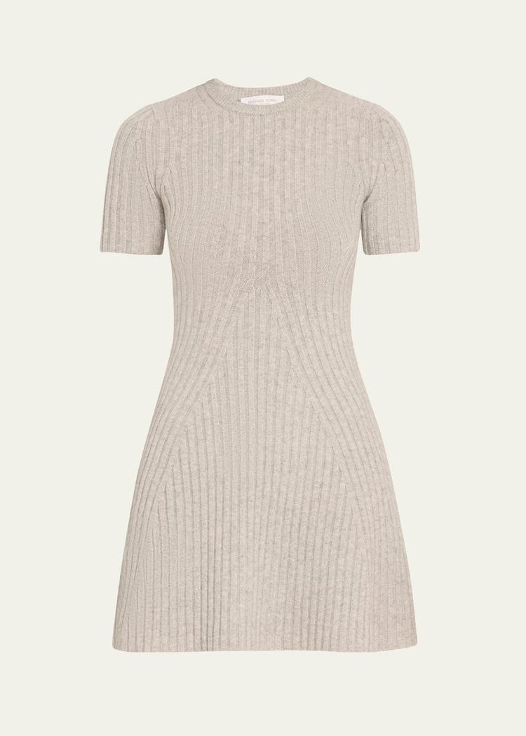ribbed cashmere mini dress